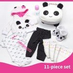 11-Piece Panda Outfit Set for Reborn Dolls