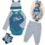 Cute Little Fox Reborn Baby Doll Clothes Set
