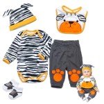 22" Reborn Baby Doll Tiger Outfit Set