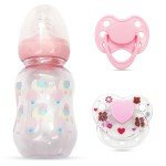 Pink Pacifier and Bottle Set for Reborn Dolls