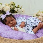 SCOM 20-Inch Realistic Reborn Black Girl Doll