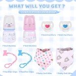 Baby Doll Feeding Set with Bottles and Bibs