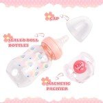 Aori Reborn Doll Accessories: Pink Pacifier & Bottle