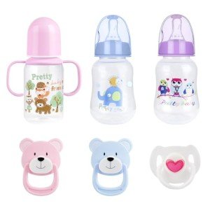 6-Piece Baby Doll Bottles & Magnetic Pacifiers Set