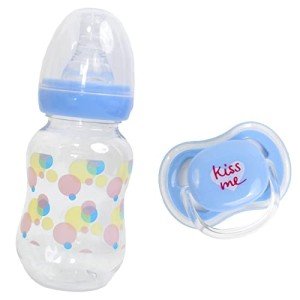 Milidool Blue Feeding Bottle and Pacifier Set