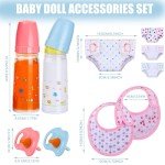 10-Piece Baby Doll Accessories Set for Girls