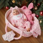 8-Piece Reborn Baby Doll Clothes Set with Bassinet