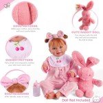 8-Piece Reborn Baby Doll Clothes Set with Bassinet