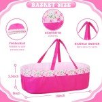 10 Pcs Baby Doll Clothes with Bassinet Set