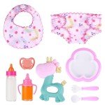 9-Piece Reborn Doll Accessories Feeding Set