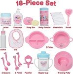 18-Piece Baby Doll Accessories Set with Case