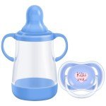 Blue Pacifier & Feeding Bottle Set for Reborn Dolls