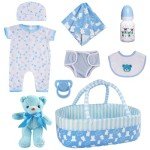 9-Piece Reborn Baby Doll Clothes & Accessories Set