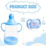 Blue Pacifier & Feeding Bottle Set for Reborn Dolls