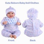Reborn Doll Clothes Set with Accessories for 17-22 Inch Dolls