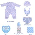 Reborn Doll Clothes Set with Accessories for 17-22 Inch Dolls
