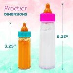 2 Pack Baby Doll Bottles with Disappearing Milk