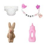 Mini Reborn Doll Accessory Set - 4 Pieces