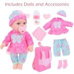 12 Inch Reborn Baby Doll with Clothes & Carrier