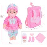 12 Inch Reborn Baby Doll with Clothes & Carrier
