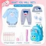 Blue Puppy Outfit Set for Reborn Dolls, 11 Pcs