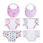4-Pack Doll Diapers & Bibs for Baby Dolls