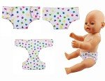 4-Pack Doll Diapers & Bibs for Baby Dolls