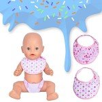 4-Pack Doll Diapers & Bibs for Baby Dolls
