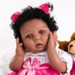 Aori Lifelike 22-Inch Reborn Black Girl Doll