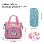 HappyVk Unicorn Baby Doll Diaper Bag Set
