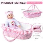 Reborn Doll Clothing Set with Bassinet Accessories