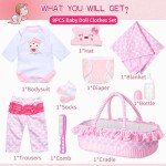 Reborn Doll Clothing Set with Bassinet Accessories