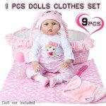 Reborn Doll Clothing Set with Bassinet Accessories