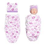 Purple Flower Receiving Blanket Set for Reborn Dolls