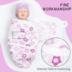 Purple Flower Receiving Blanket Set for Reborn Dolls