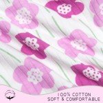 Purple Flower Receiving Blanket Set for Reborn Dolls