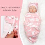 Reborn Baby Doll Swaddle Blanket Set - 2 Pcs