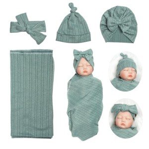Reborn Doll Clothes & Swaddle Blanket Set 4 Pieces