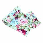 Flower Print Receiving Blanket and Headband Set