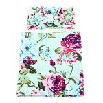 Flower Print Receiving Blanket and Headband Set