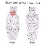 Reborn Baby Doll Swaddle Blanket and Hat Set