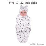 Reborn Baby Doll Swaddle Blanket and Hat Set