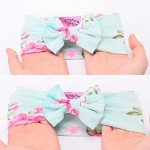 Flower Print Baby Swaddle and Headband Set