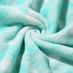 Cozy Green Rainbow Plush Baby Blanket for Dolls