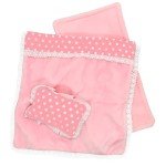 Soft Doll Bedding Set with Blanket and Pillow