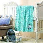 Cozy Green Rainbow Plush Baby Blanket for Dolls