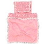 Soft Doll Bedding Set with Blanket and Pillow