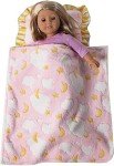 Whitney Pink Clouds Doll Blanket and Pillow Set