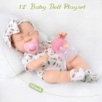 DONTNO 12-Inch Reborn Baby Doll with Accessories