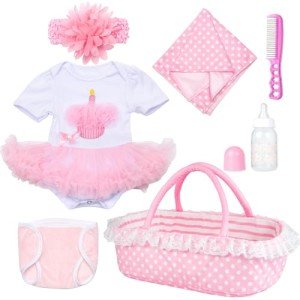 Pink Tutu Outfit Set for Reborn Girl Dolls